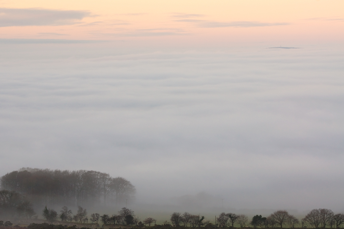 fog; cloud inversion; Dartmoor; National Park; Devon; photography