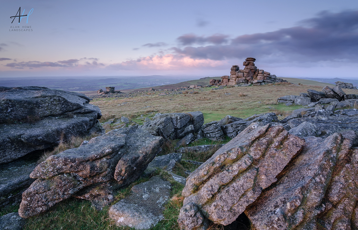 Dartmoor; Staple tor; rocks; clouds; National Park; Devon; photography